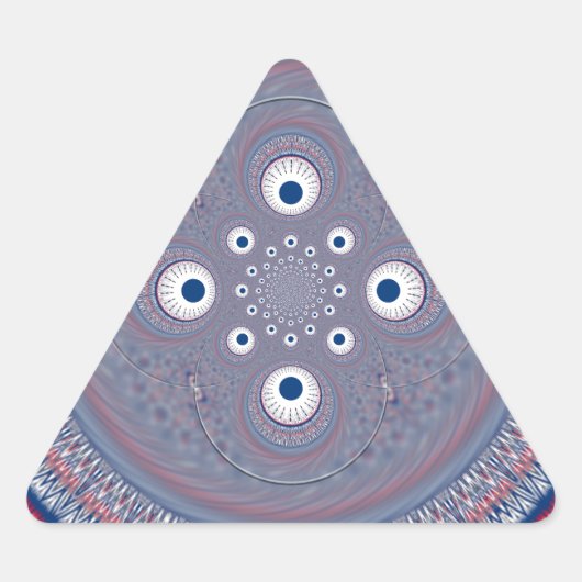 Radialdesign Art Print Dreieckiger Aufkleber (Vorderseite)