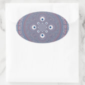 Radialdesign Art Print Ovaler Aufkleber (Tasche)