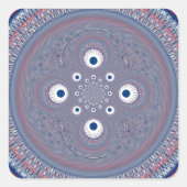Radialdesign Art Print Quadratischer Aufkleber (Vorderseite)