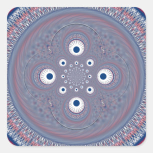 Radialdesign Art Print Quadratischer Aufkleber