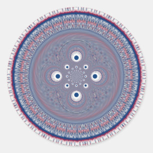 Radialdesign Art Print Runder Aufkleber