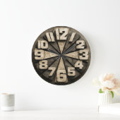 Radiale Blockziffer Große Wanduhr (Zuhause)