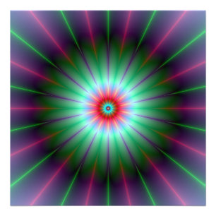 Radiale Blume Fotodruck