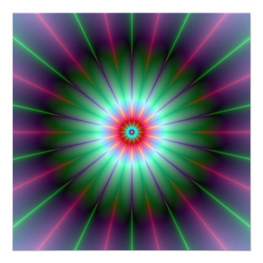 Radiale Blume Fotodruck (Vorne)