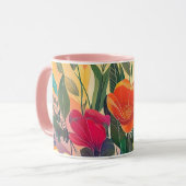 Radiale Blume Tasse (Vorderseite Links)