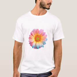 Radiale Blüten ein farbenfrohes, blumengeschmückte T-Shirt