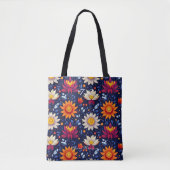Radiale Floral Burst Wellness Tote Beutel Tasche (Vorderseite)