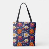 Radiale Floral Burst Wellness Tote Beutel Tasche (Rückseite)