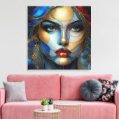 Radiale Innozenz - Hartglas-Stil Leinwanddruck (Insitu (Wohnzimmer))