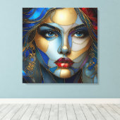 Radiale Innozenz - Hartglas-Stil Leinwanddruck (Insitu (Holzboden))