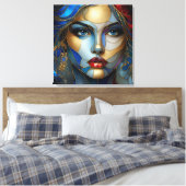 Radiale Innozenz - Hartglas-Stil Leinwanddruck (Insitu (Schlafzimmer))