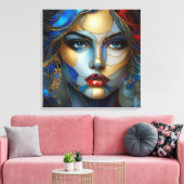 Radiale Innozenz - Hartglas-Stil Leinwanddruck (Insitu (Wohnzimmer))