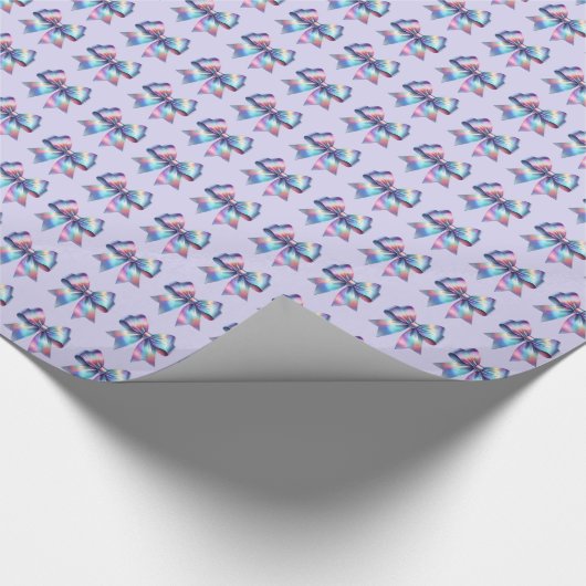 Radiale Iridescent Bows Geschenkpapier (Ecke)