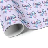 Radiale Iridescent Bows Geschenkpapier (Rolleneckpunkt)