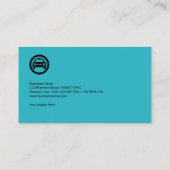 Radiale kreative geometrische Pastellfarbform Taxi Visitenkarte (Rückseite)