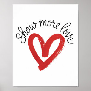 Radiale Liebe anzeigen Mehr Liebe Aufkleber Poster