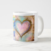 Radiale Liebe: Herz- und Regenbogenfusionsgruppen Jumbo-Tasse (Vorderseite Rechts)