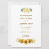 Radiale Liebe: Sonnenblumenübergang Einladung (Vorderseite)