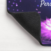 Radiale Lila Crystal Lotus Stars personalisieren Mousepad (Ecke)