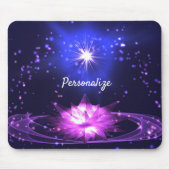 Radiale Lila Crystal Lotus Stars personalisieren Mousepad (Vorne)