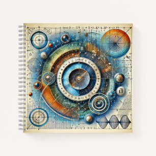 Radiale Mechanik & mathematische Präzision Notizblock