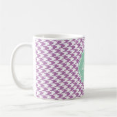 Radiale Orchid-Hahnentrittmuster-Monogramm-Tasse Kaffeetasse (Links)