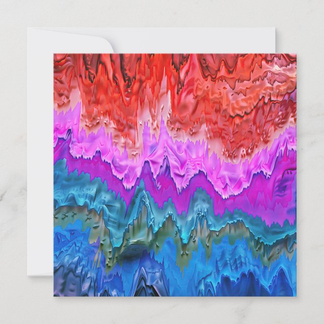 "Radiale Reflektion" Farbenfrohe Abstrakte Kunst (Vorderseite)