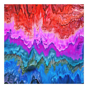 "Radiale Reflektion" Farbenfrohe Abstrakte Kunst Fotodruck