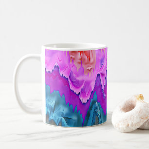"Radiale Reflektion" Farbenfrohe Abstrakte Kunst Kaffeetasse