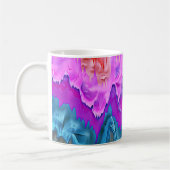 "Radiale Reflektion" Farbenfrohe Abstrakte Kunst Kaffeetasse (Links)