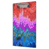 "Radiale Reflektion" Farbenfrohe Abstrakte Kunst Klemmbrett (Links)