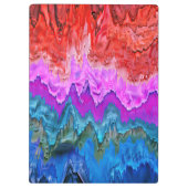 "Radiale Reflektion" Farbenfrohe Abstrakte Kunst Klemmbrett (Rückseite)