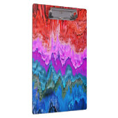 "Radiale Reflektion" Farbenfrohe Abstrakte Kunst Klemmbrett (Rechts)