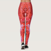 "Radiale Reflektion" Farbenfrohe Abstrakte Kunst Leggings (Rückseite)
