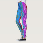 "Radiale Reflektion" Farbenfrohe Abstrakte Kunst Leggings (Links)