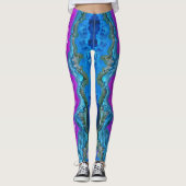 "Radiale Reflektion" Farbenfrohe Abstrakte Kunst Leggings (Vorderseite)