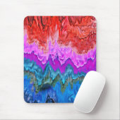 "Radiale Reflektion" Farbenfrohe Abstrakte Kunst Mousepad (Mit Mouse)