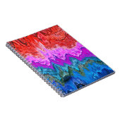"Radiale Reflektion" Farbenfrohe Abstrakte Kunst Notizblock (Rechte Seite)