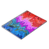 "Radiale Reflektion" Farbenfrohe Abstrakte Kunst Notizblock (Linke Seite)