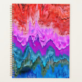 "Radiale Reflektion" Farbenfrohe Abstrakte Kunst Planer (Vorderseite)