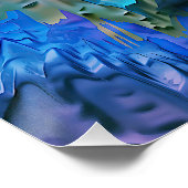 "Radiale Reflektion" Farbenfrohe Abstrakte Kunst Poster (Ecke)