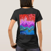 "Radiale Reflektion" Farbenfrohe Abstrakte Kunst T-Shirt (Rückseite)