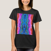 "Radiale Reflektion" Farbenfrohe Abstrakte Kunst T-Shirt (Vorderseite)