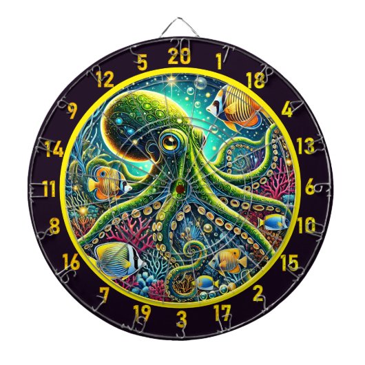 Radiale Riffe Octopus Dartboard Dartscheibe (vorne)