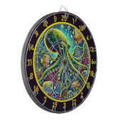 Radiale Riffe Octopus Dartboard Dartscheibe (Vorderseite Links)