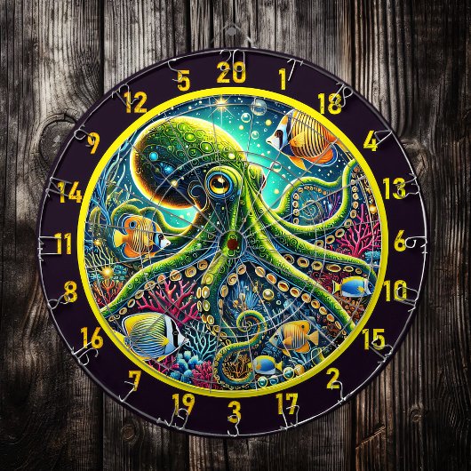 Radiale Riffe Octopus Dartboard Dartscheibe