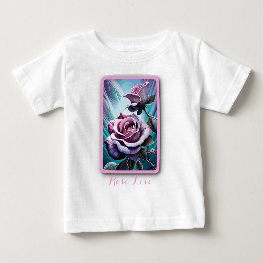 Radiale Rose: Perfekt rosa und Lila Petalen Baby T-shirt (Vorderseite)