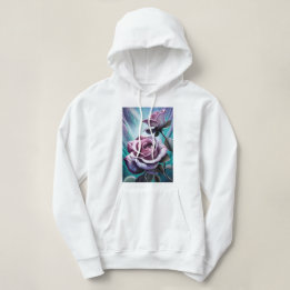 Radiale Rose: Perfekt rosa und Lila Petalen Hoodie