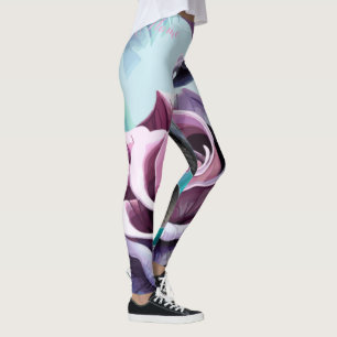 Radiale Rose: Perfekt rosa und Lila Petalen Leggings
