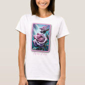 Radiale Rose: Perfekt rosa und Lila Petalen T-Shirt (Vorderseite)